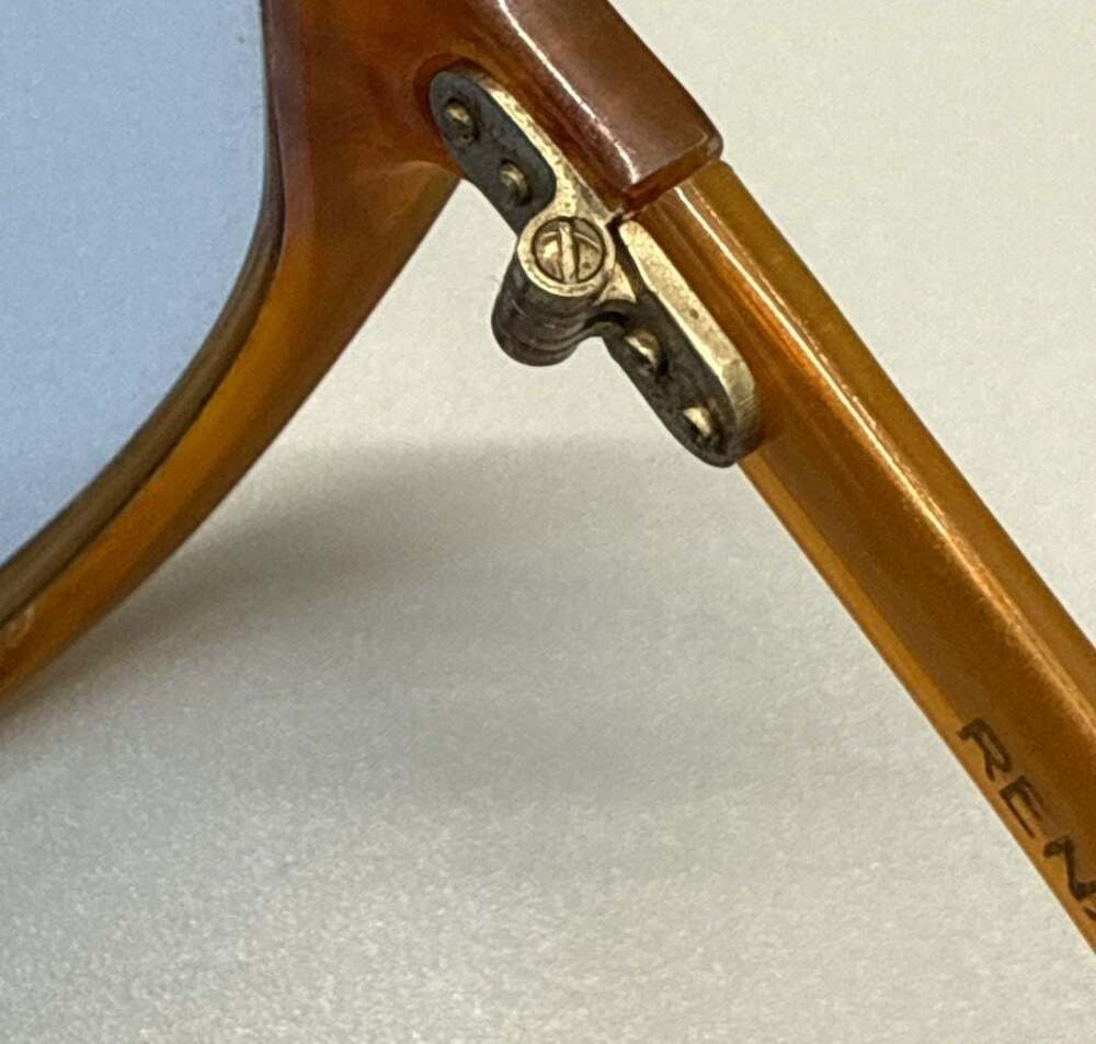 Renauld France Bug Eye Sunglasses Blue Tint Oversized Jackie O Vtg 70’s - Picture 14 of 16